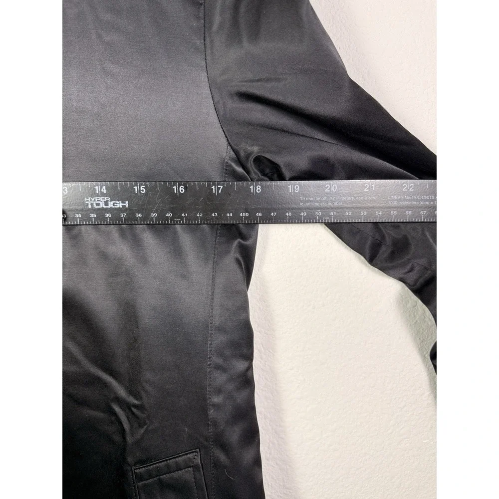 Vintage Burberry Trench Coat Black Nova Check Lining  Women Size 2 - Picture 4 of 7